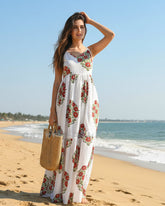 Block Printed Cotton Maxi Dress