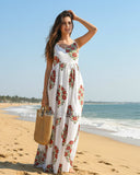 Block Printed Cotton Maxi Dress