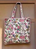 Floral Cotton Multipurpose Quilted Bag