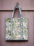 Block Printed Cotton Quilted Bag