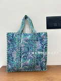 Cotton Quilted  Shopping Tote Bag Women