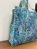 Cotton Quilted  Shopping Tote Bag Women