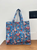 Cotton Quilted  Shopping Tote Bag