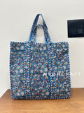 Women Cotton Quilted Shopping Tote Bag