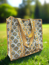 Ajrakh Cotton Quilted Tote Bag