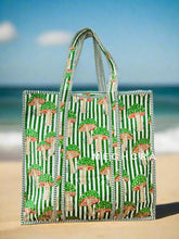 Natural Cotton Quilted Tote Bag