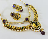 Peacock Style Layered Necklace Set