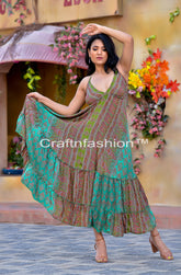 Boho Fashion Silk Halter Dress