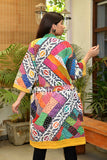 Hermosa chaqueta Kantha hecha a mano
