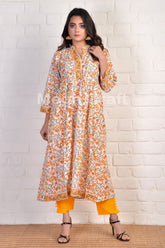 Yellow Boho Formal Gown Kurti