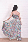 Vestido floral bohemio alto-bajo