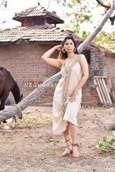 Robe longue en coton chanvre