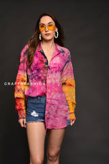 Women’s Silk Tie Dye Shirt