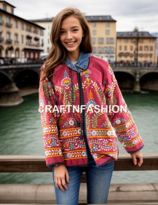 Preciosa chaqueta de seda boho