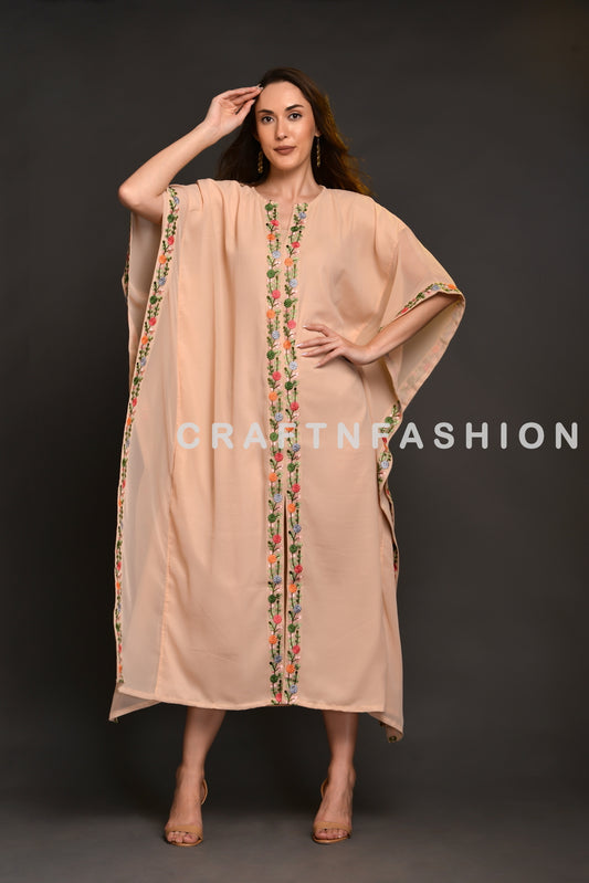 Chiffon Kaftan Dress with front slit