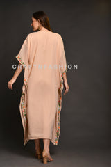 Chiffon Kaftan Dress with front slit