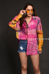 Women’s Silk Tie Dye Shirt