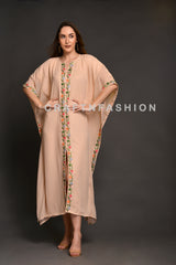 Chiffon Kaftan Dress with front slit