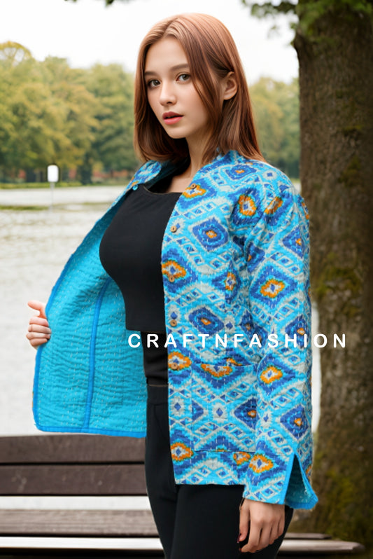 Chaqueta Kantha Bohemia Azul