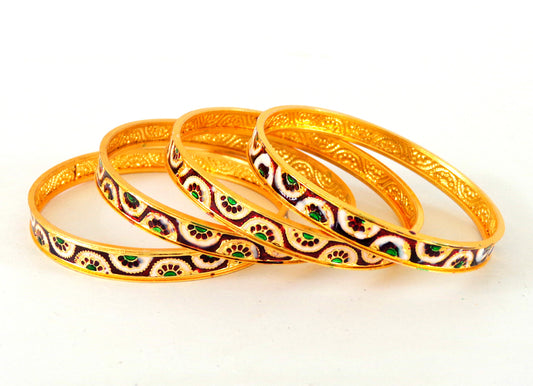 Gold Plated Meenakari Bangles