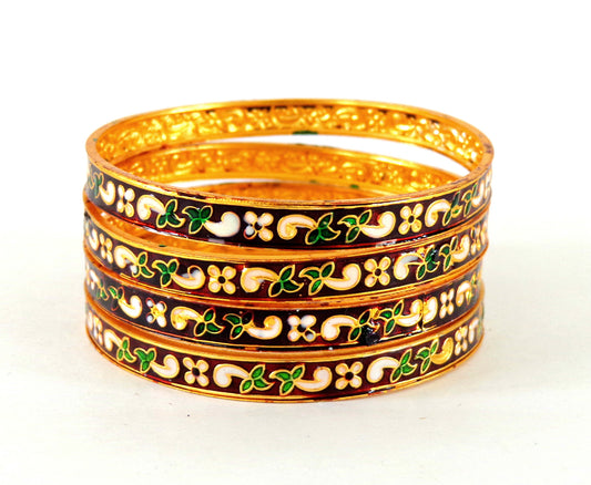 Gold Plated Meenakari Bangles