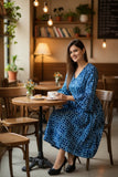 Block Printed Indigo Cotton Dress
