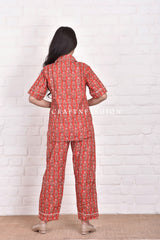 Cotton Block Printed Pajama Set