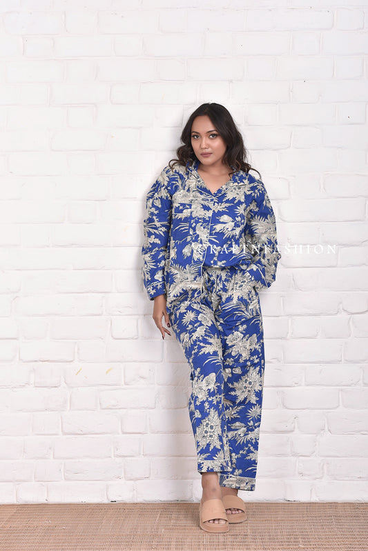 Night Wear Cotton Two Piece Set