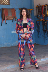 Cotton Ikat Print Co-ord Set