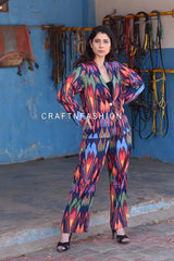 Cotton Ikat Print Co-ord Set