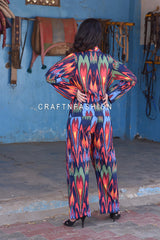 Cotton Ikat Print Co-ord Set