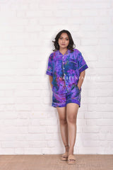 Tie dye Silk Short Set