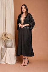 Boho Fashion Silk Kaftan Shirt Dress