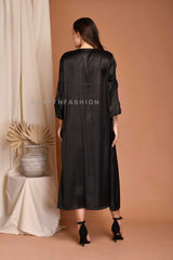 Boho Fashion Silk Kaftan Shirt Dress