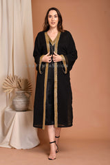 Black Silk Kimono with Kurti