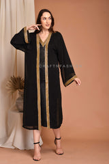 Black Silk Kimono with Kurti