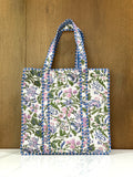 Block Printed Cotton Quilted Bag