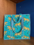 Leopard Cotton Quilted Tote Bag