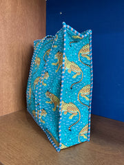 Leopard Cotton Quilted Tote Bag