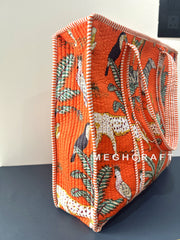 Animal Print Cotton Quilted Tote Bag