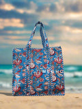 Cotton Quilted  Shopping Tote Bag