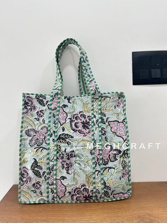 Sustainable Cotton Quilted Travel Bag