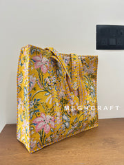 Designer Cotton Quilted Tote Bag