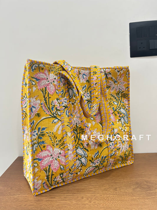 Designer Cotton Quilted Tote Bag