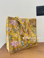 Designer Cotton Quilted Tote Bag