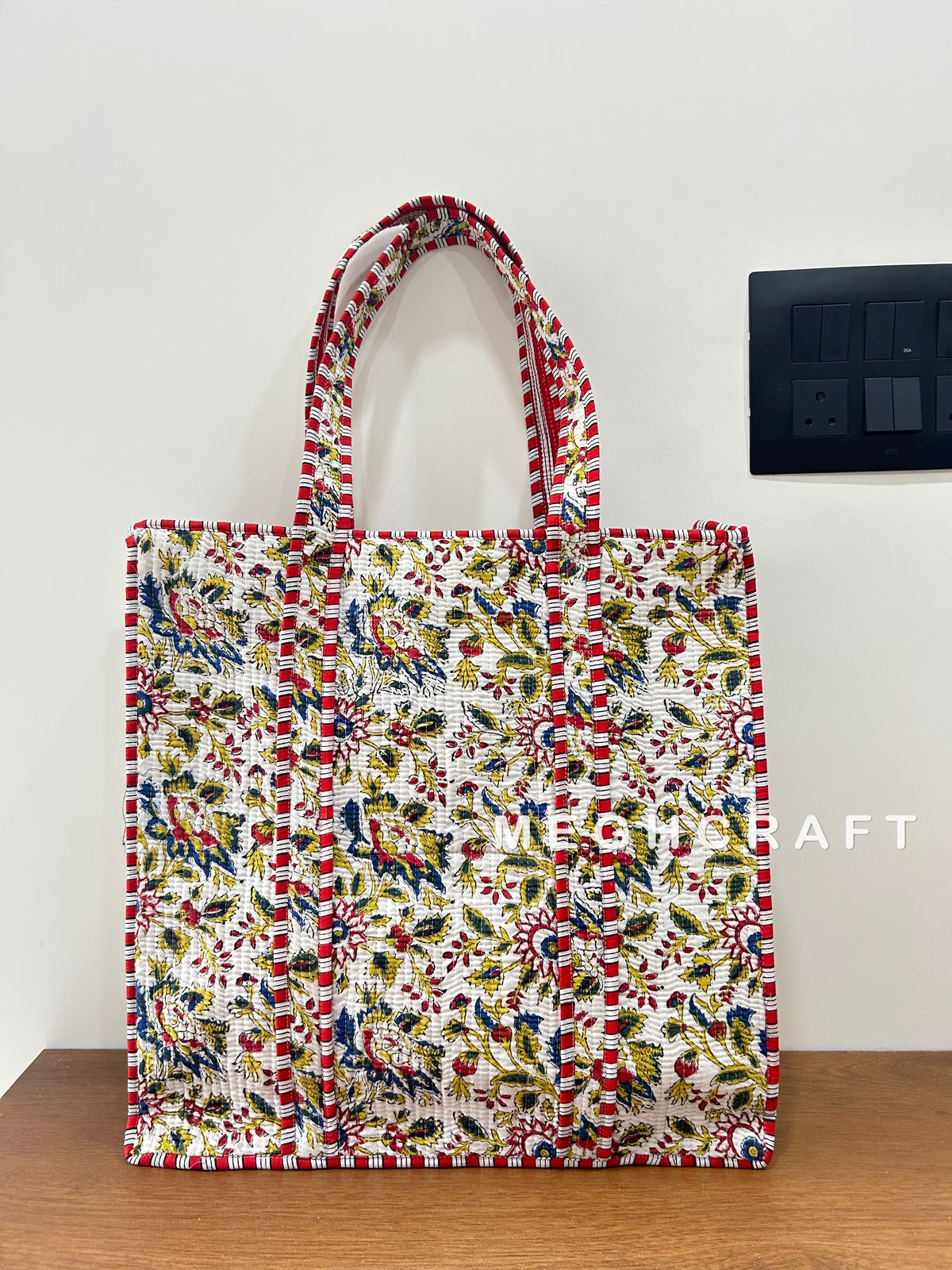 Sustainable Cotton Quilted Beach Bag