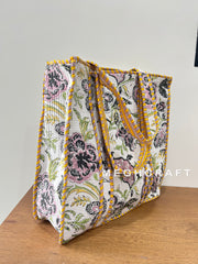Bohemian Cotton Quilted Tote Bag