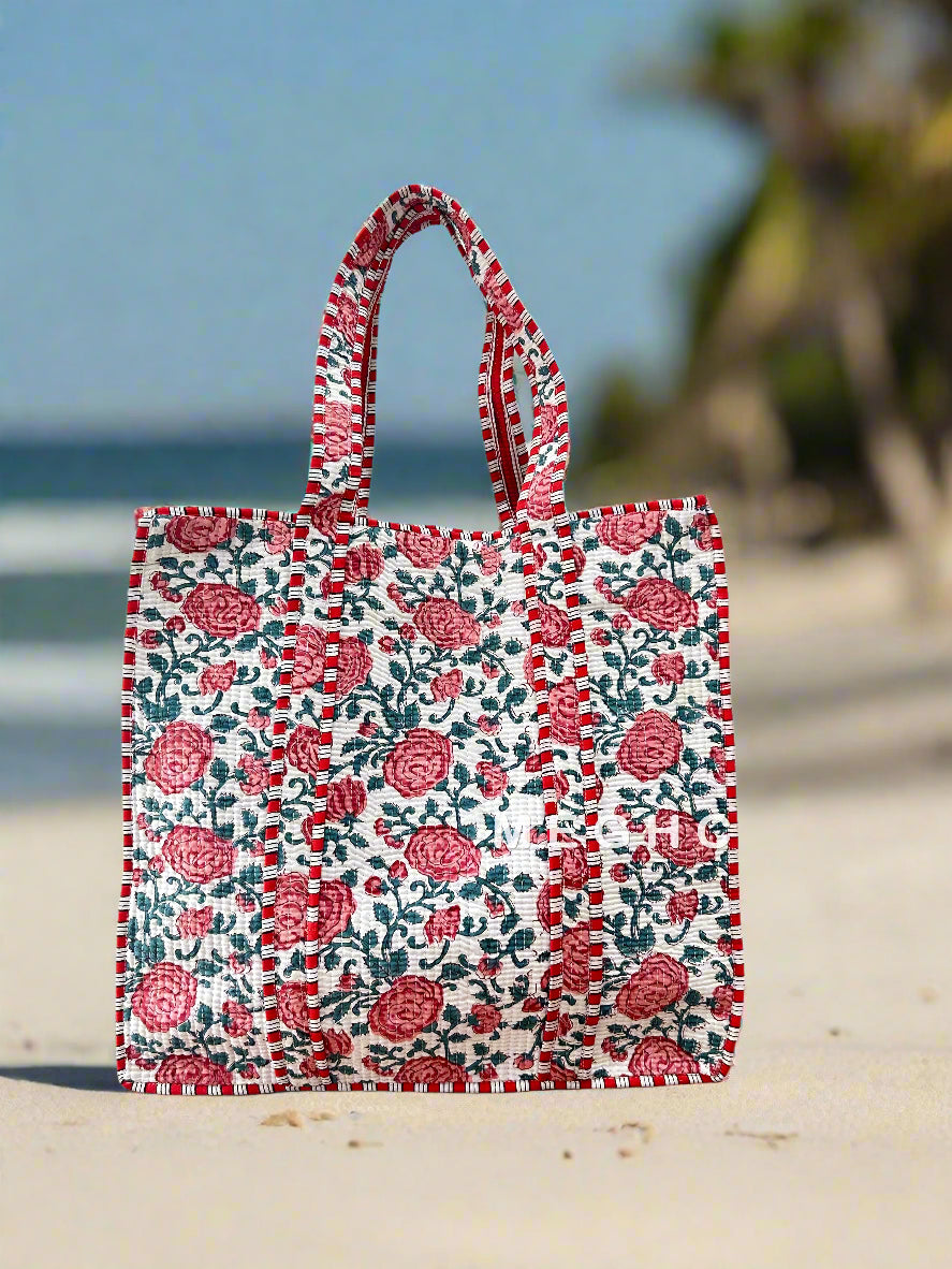 Cotton Quilted Handmade Tote Bag