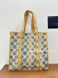 Ajrakh Cotton Quilted Tote Bag