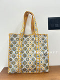 Ajrakh Cotton Quilted Tote Bag